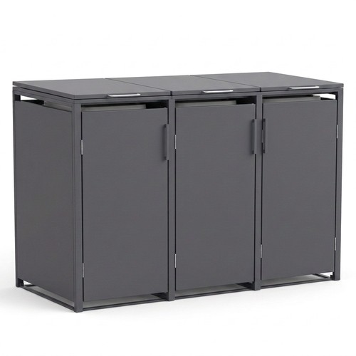 Mülltonnenbox 3er 120 240l - mülltonnenbox,