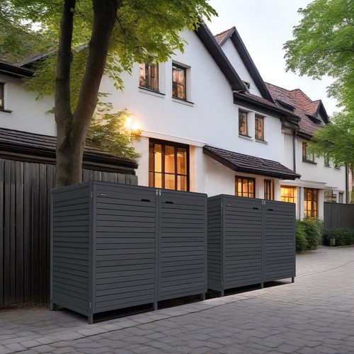 Mülltonnenbox aus holz bis - mülltonnenbox,