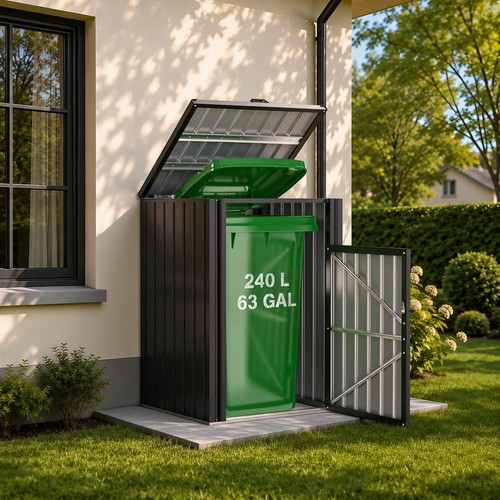 Mülltonnenbox 240l stahl - mülltonnenbox,