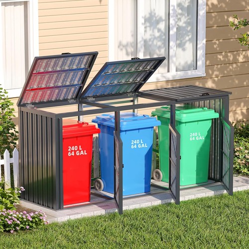 Mülltonnenbox 3er bis 240l - mülltonnenbox,