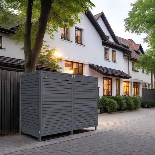 Mülltonnenbox aus holz - aus, für