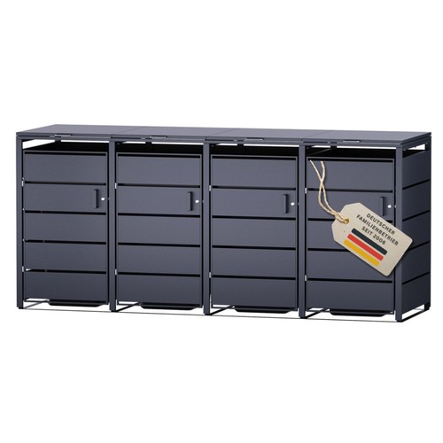 Mülltonnenbox verkleidung 4er - mülltonnenbox,