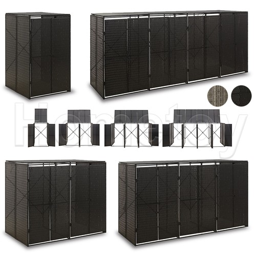 Polyrattan mülltonnenbox für - mülltonnenbox,