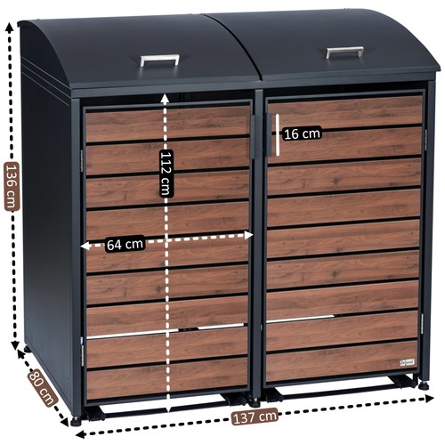 Mülltonnenbox 120 240l - -,
