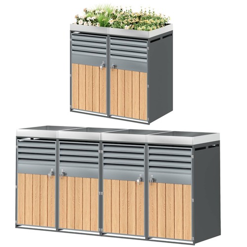 2er 4er mülltonnenbox mit - 4er,