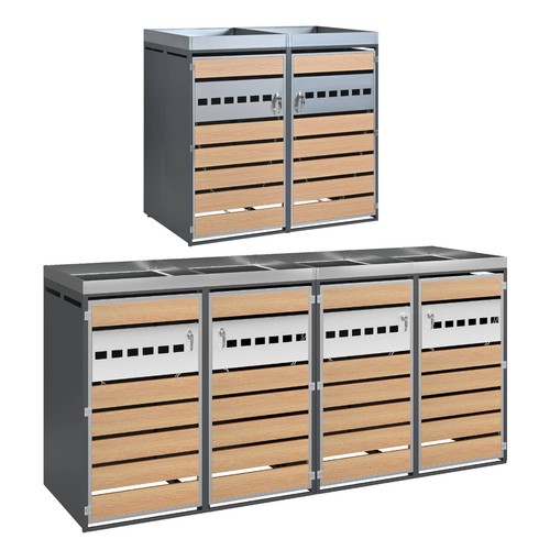 Mülltonnenbox mit pflanzdach - mülltonnenbox,