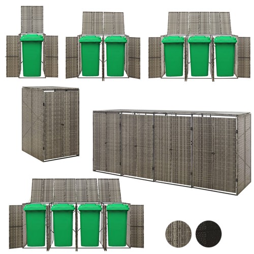 Mülltonnenbox polyrattan - mülltonnenbox,