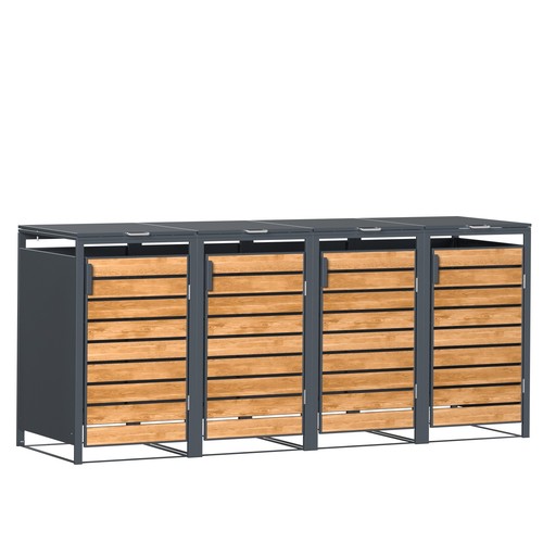 Mülltonnenbox 4er 120l 240l - mülltonnenbox, 1-4er