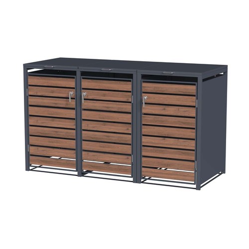 Schartec mülltonnenbox 3er - mülltonnenbox,