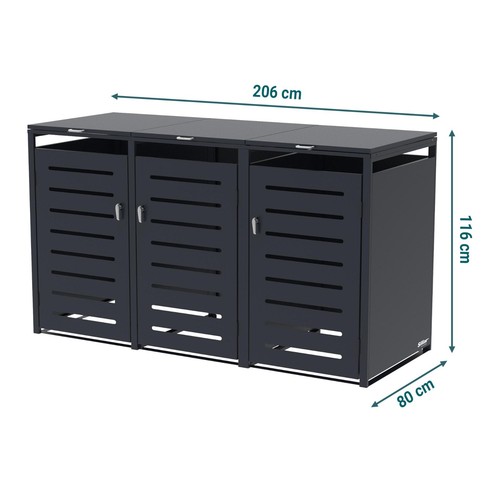 Sillar mülltonnenbox 3er 120l - sillar,